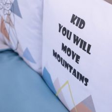 Дитячий постільний комплект Baby Veres Scandi blue (6 одиниць) сатин та велюр